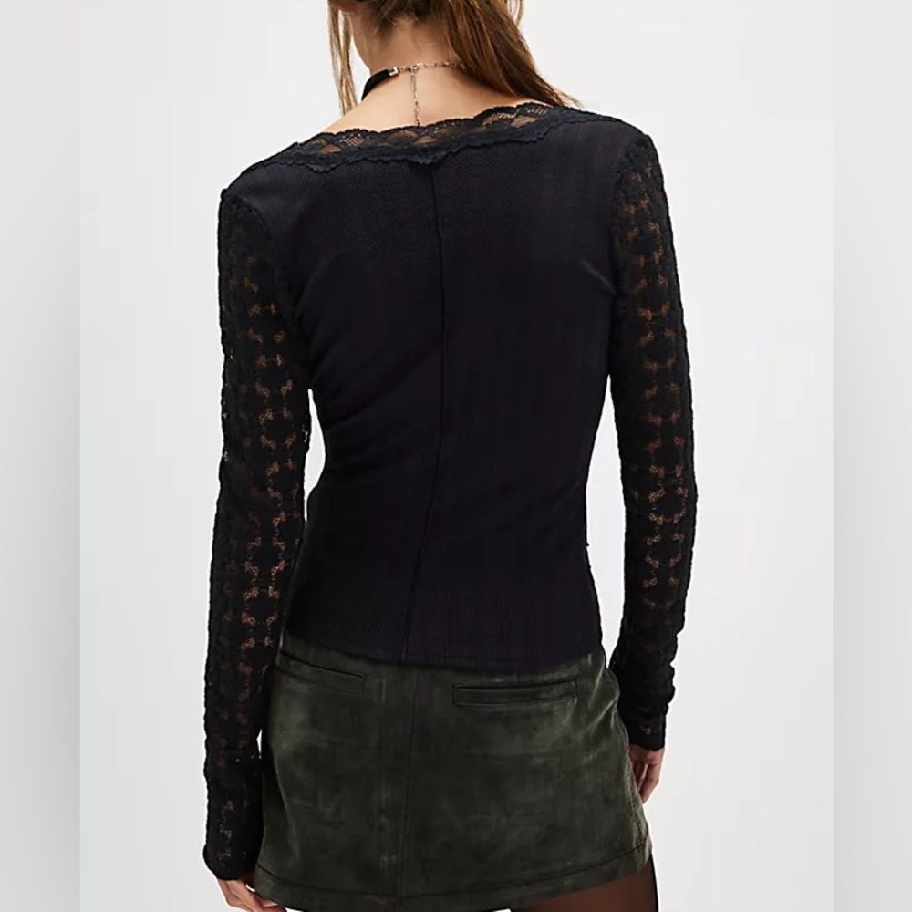 Free People | NWT This Could Be Us Lace Long Sleeve - Picture 3 of 11